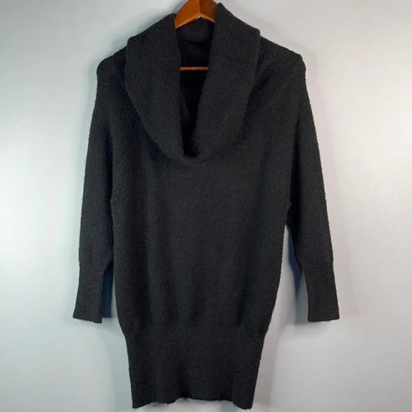 KENDALL & KYLIE Mohair Wool Blend Sweater Cowl Neck Black Off The Shoulder XS - Picture 11 of 11